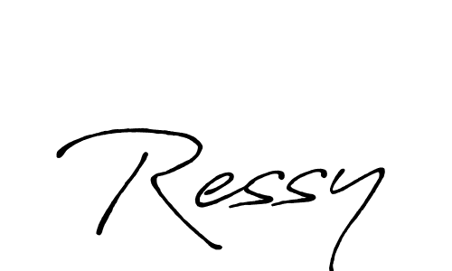 Use a signature maker to create a handwritten signature online. With this signature software, you can design (Antro_Vectra_Bolder) your own signature for name Ressy. Ressy signature style 7 images and pictures png