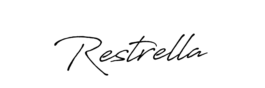 Design your own signature with our free online signature maker. With this signature software, you can create a handwritten (Antro_Vectra_Bolder) signature for name Restrella. Restrella signature style 7 images and pictures png