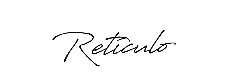 You should practise on your own different ways (Antro_Vectra_Bolder) to write your name (Retículo) in signature. don't let someone else do it for you. Retículo signature style 7 images and pictures png