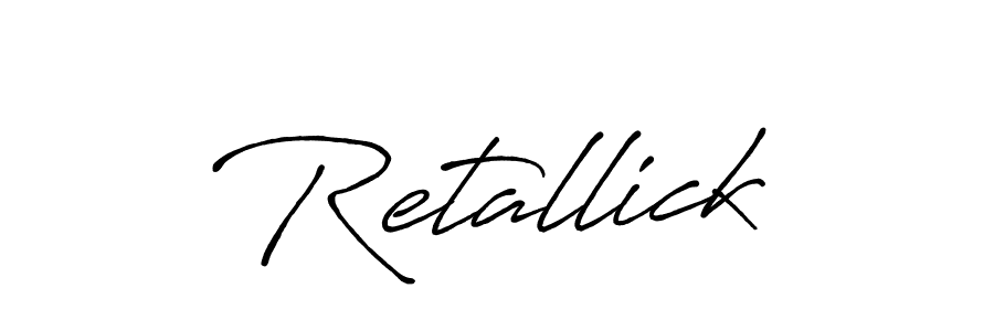 How to make Retallick signature? Antro_Vectra_Bolder is a professional autograph style. Create handwritten signature for Retallick name. Retallick signature style 7 images and pictures png