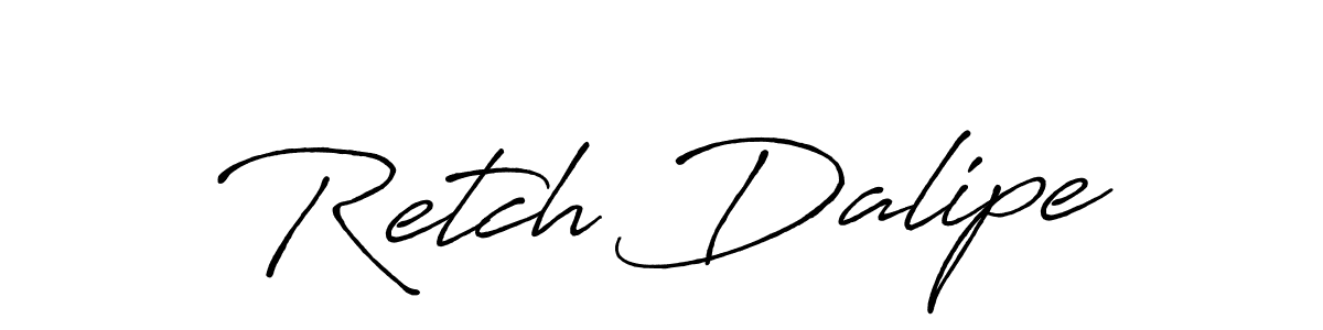 if you are searching for the best signature style for your name Retch Dalipe. so please give up your signature search. here we have designed multiple signature styles  using Antro_Vectra_Bolder. Retch Dalipe signature style 7 images and pictures png