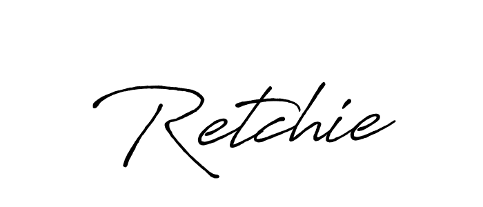 Design your own signature with our free online signature maker. With this signature software, you can create a handwritten (Antro_Vectra_Bolder) signature for name Retchie. Retchie signature style 7 images and pictures png