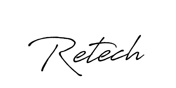 How to make Retech signature? Antro_Vectra_Bolder is a professional autograph style. Create handwritten signature for Retech name. Retech signature style 7 images and pictures png