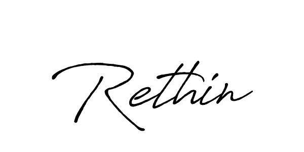 Similarly Antro_Vectra_Bolder is the best handwritten signature design. Signature creator online .You can use it as an online autograph creator for name Rethin. Rethin signature style 7 images and pictures png