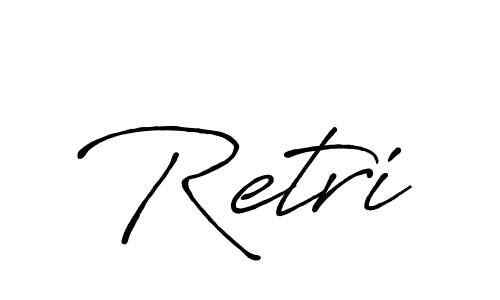 Retri stylish signature style. Best Handwritten Sign (Antro_Vectra_Bolder) for my name. Handwritten Signature Collection Ideas for my name Retri. Retri signature style 7 images and pictures png