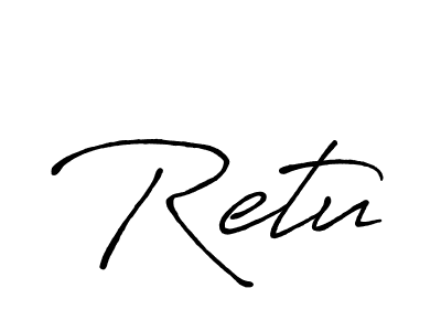 Make a beautiful signature design for name Retu. With this signature (Antro_Vectra_Bolder) style, you can create a handwritten signature for free. Retu signature style 7 images and pictures png