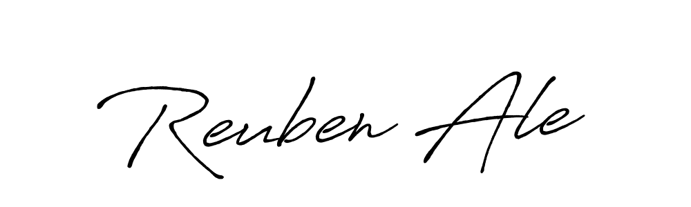 Make a beautiful signature design for name Reuben Ale. With this signature (Antro_Vectra_Bolder) style, you can create a handwritten signature for free. Reuben Ale signature style 7 images and pictures png
