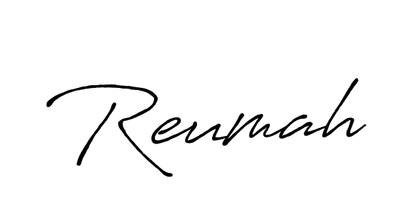 Design your own signature with our free online signature maker. With this signature software, you can create a handwritten (Antro_Vectra_Bolder) signature for name Reumah. Reumah signature style 7 images and pictures png