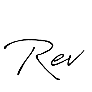 Rev stylish signature style. Best Handwritten Sign (Antro_Vectra_Bolder) for my name. Handwritten Signature Collection Ideas for my name Rev. Rev signature style 7 images and pictures png