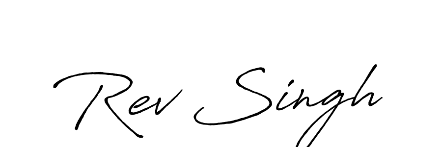Also we have Rev Singh name is the best signature style. Create professional handwritten signature collection using Antro_Vectra_Bolder autograph style. Rev Singh signature style 7 images and pictures png