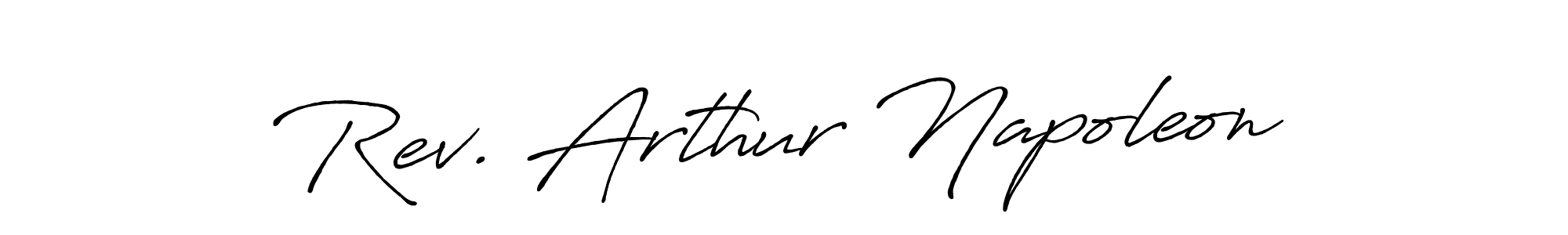 It looks lik you need a new signature style for name Rev. Arthur Napoleon. Design unique handwritten (Antro_Vectra_Bolder) signature with our free signature maker in just a few clicks. Rev. Arthur Napoleon signature style 7 images and pictures png