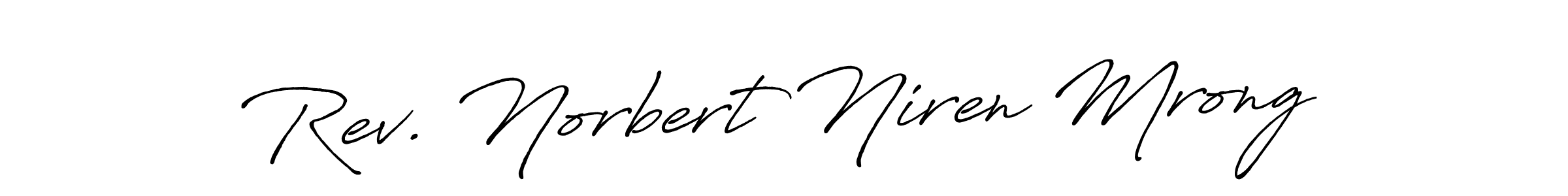 Also we have Rev. Norbert Niren Mrong name is the best signature style. Create professional handwritten signature collection using Antro_Vectra_Bolder autograph style. Rev. Norbert Niren Mrong signature style 7 images and pictures png