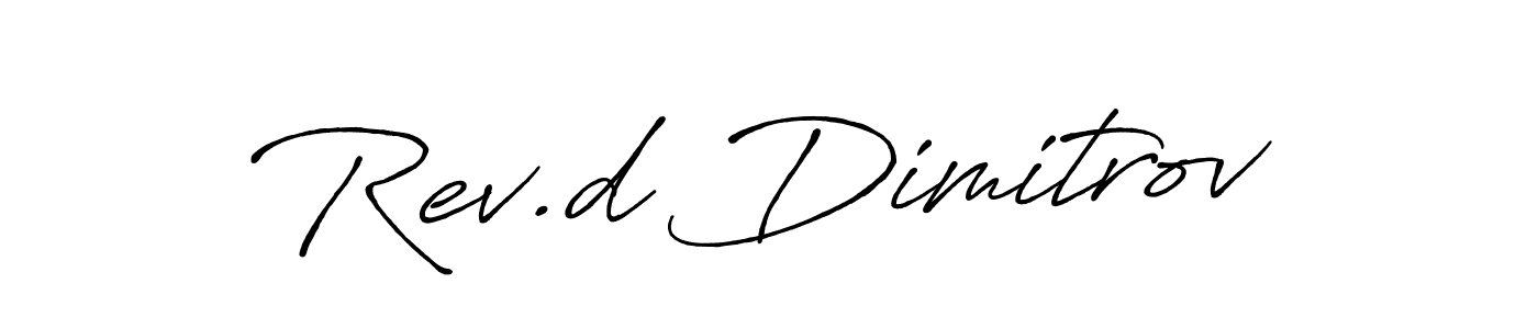 Create a beautiful signature design for name Rev.d Dimitrov. With this signature (Antro_Vectra_Bolder) fonts, you can make a handwritten signature for free. Rev.d Dimitrov signature style 7 images and pictures png