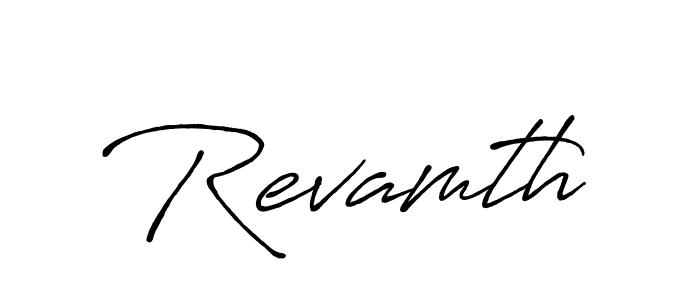 Design your own signature with our free online signature maker. With this signature software, you can create a handwritten (Antro_Vectra_Bolder) signature for name Revamth. Revamth signature style 7 images and pictures png