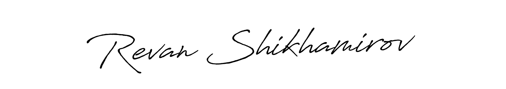 Make a beautiful signature design for name Revan Shikhamirov. With this signature (Antro_Vectra_Bolder) style, you can create a handwritten signature for free. Revan Shikhamirov signature style 7 images and pictures png