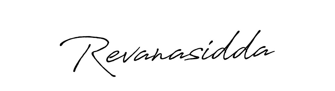 Design your own signature with our free online signature maker. With this signature software, you can create a handwritten (Antro_Vectra_Bolder) signature for name Revanasidda. Revanasidda signature style 7 images and pictures png