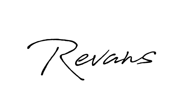 Make a beautiful signature design for name Revans. With this signature (Antro_Vectra_Bolder) style, you can create a handwritten signature for free. Revans signature style 7 images and pictures png