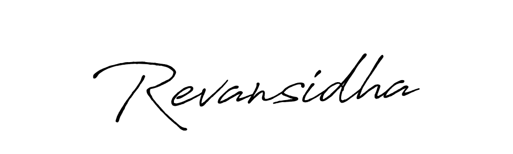 Use a signature maker to create a handwritten signature online. With this signature software, you can design (Antro_Vectra_Bolder) your own signature for name Revansidha. Revansidha signature style 7 images and pictures png