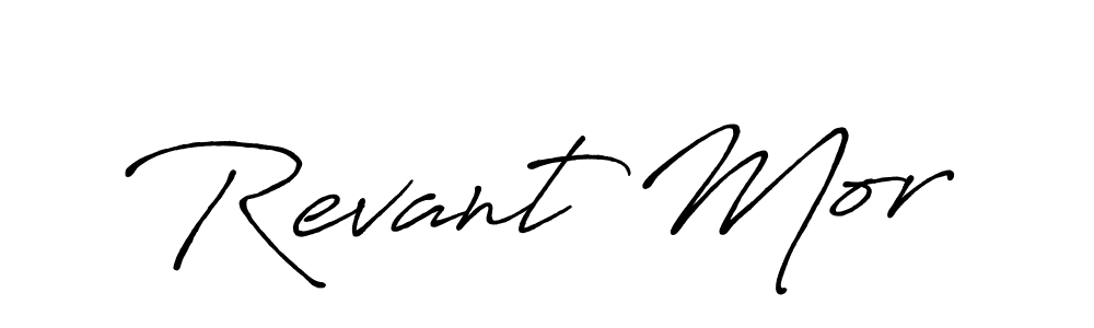 Design your own signature with our free online signature maker. With this signature software, you can create a handwritten (Antro_Vectra_Bolder) signature for name Revant Mor. Revant Mor signature style 7 images and pictures png