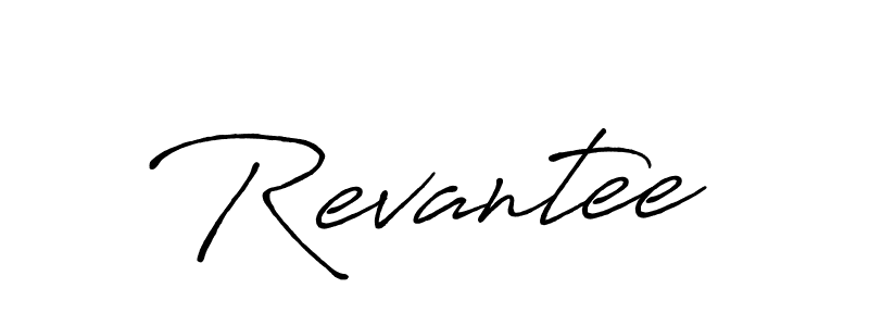 Revantee stylish signature style. Best Handwritten Sign (Antro_Vectra_Bolder) for my name. Handwritten Signature Collection Ideas for my name Revantee. Revantee signature style 7 images and pictures png