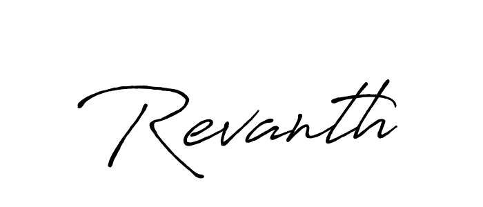 Make a beautiful signature design for name Revanth. With this signature (Antro_Vectra_Bolder) style, you can create a handwritten signature for free. Revanth signature style 7 images and pictures png