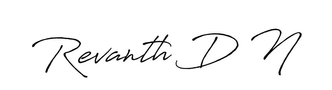 Also we have Revanth D N name is the best signature style. Create professional handwritten signature collection using Antro_Vectra_Bolder autograph style. Revanth D N signature style 7 images and pictures png