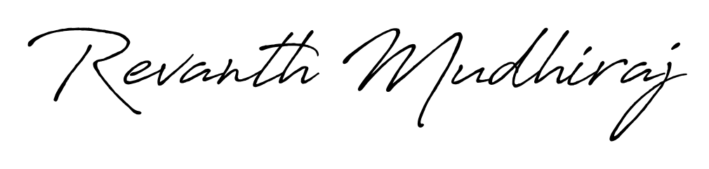 Transform the name Revanth Mudhiraj into a signature masterpiece using Antro_Vectra_Bolder font. Ideal for photographers, artists, and creators looking for watermarks. Revanth Mudhiraj signature style 7 images and pictures png