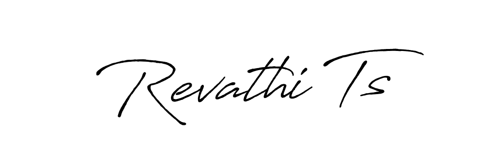 How to make Revathi Ts signature? Antro_Vectra_Bolder is a professional autograph style. Create handwritten signature for Revathi Ts name. Revathi Ts signature style 7 images and pictures png