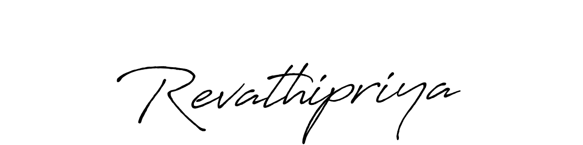 Use a signature maker to create a handwritten signature online. With this signature software, you can design (Antro_Vectra_Bolder) your own signature for name Revathipriya. Revathipriya signature style 7 images and pictures png