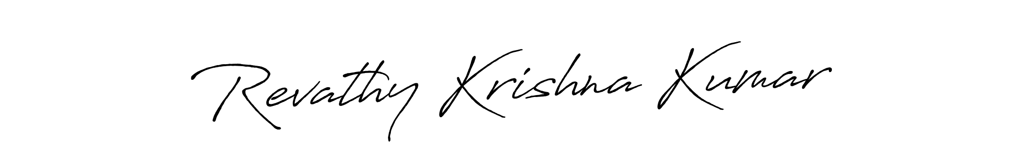 How to make Revathy Krishna Kumar signature? Antro_Vectra_Bolder is a professional autograph style. Create handwritten signature for Revathy Krishna Kumar name. Revathy Krishna Kumar signature style 7 images and pictures png