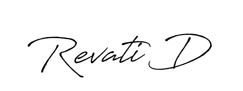 How to make Revati D signature? Antro_Vectra_Bolder is a professional autograph style. Create handwritten signature for Revati D name. Revati D signature style 7 images and pictures png