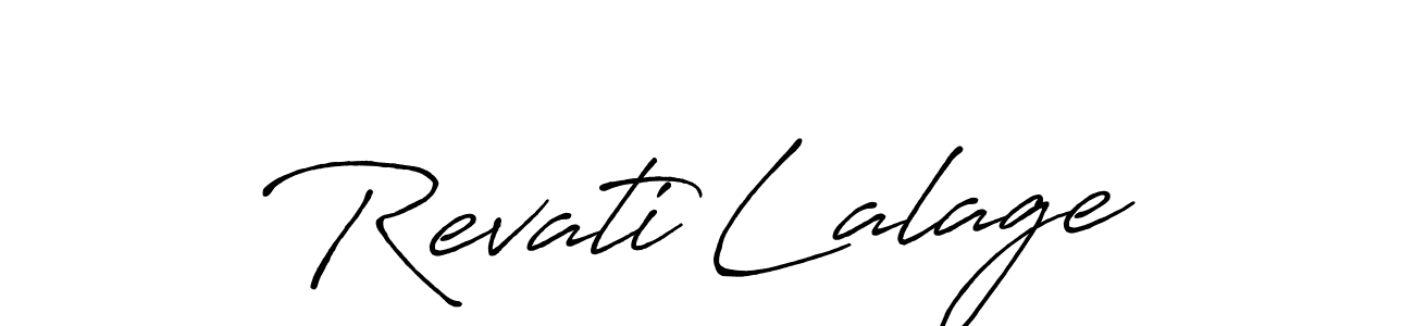 Make a beautiful signature design for name Revati Lalage. With this signature (Antro_Vectra_Bolder) style, you can create a handwritten signature for free. Revati Lalage signature style 7 images and pictures png