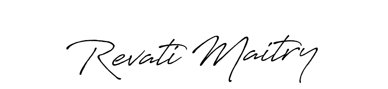 How to make Revati Maitry signature? Antro_Vectra_Bolder is a professional autograph style. Create handwritten signature for Revati Maitry name. Revati Maitry signature style 7 images and pictures png