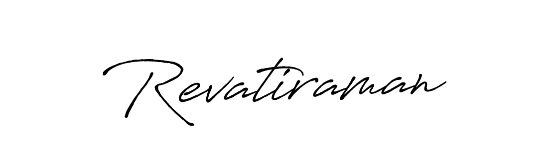 Create a beautiful signature design for name Revatiraman. With this signature (Antro_Vectra_Bolder) fonts, you can make a handwritten signature for free. Revatiraman signature style 7 images and pictures png