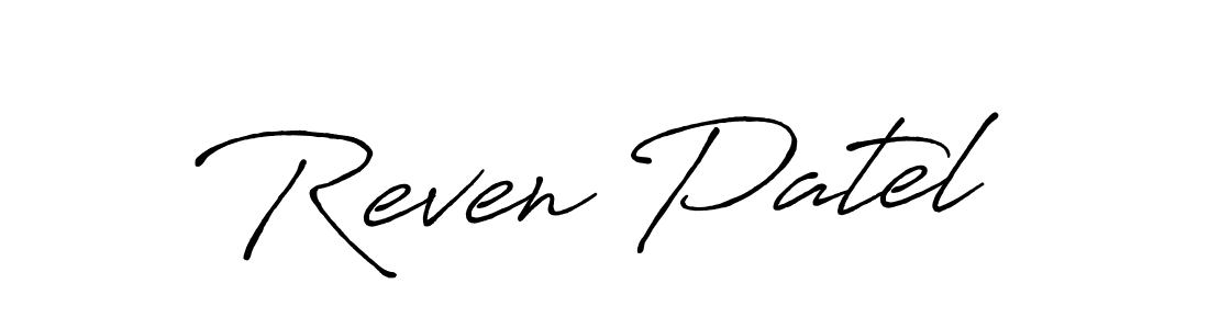 Similarly Antro_Vectra_Bolder is the best handwritten signature design. Signature creator online .You can use it as an online autograph creator for name Reven Patel. Reven Patel signature style 7 images and pictures png