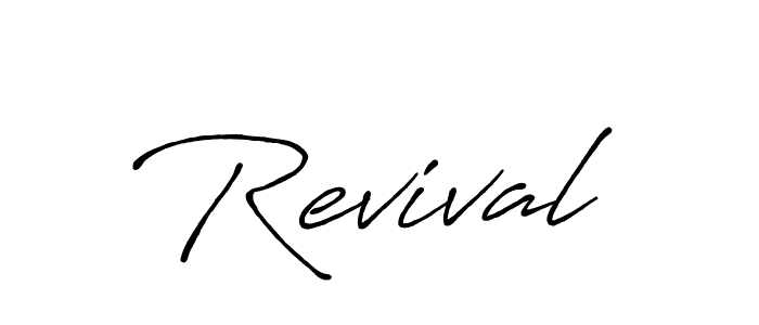 How to make Revival signature? Antro_Vectra_Bolder is a professional autograph style. Create handwritten signature for Revival name. Revival signature style 7 images and pictures png