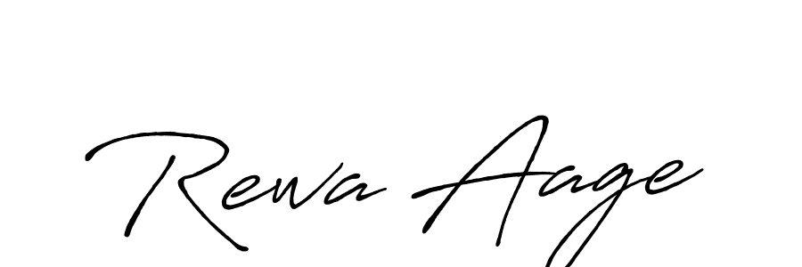 Create a beautiful signature design for name Rewa Aage. With this signature (Antro_Vectra_Bolder) fonts, you can make a handwritten signature for free. Rewa Aage signature style 7 images and pictures png