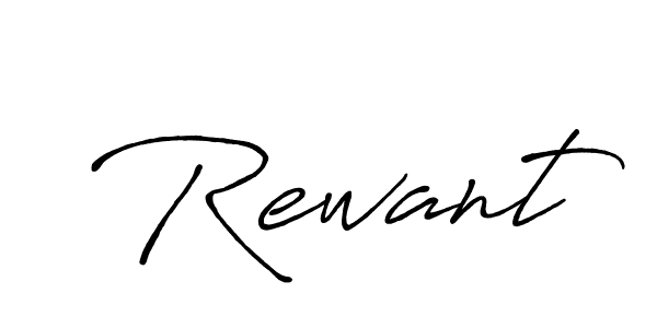 How to make Rewant signature? Antro_Vectra_Bolder is a professional autograph style. Create handwritten signature for Rewant name. Rewant signature style 7 images and pictures png