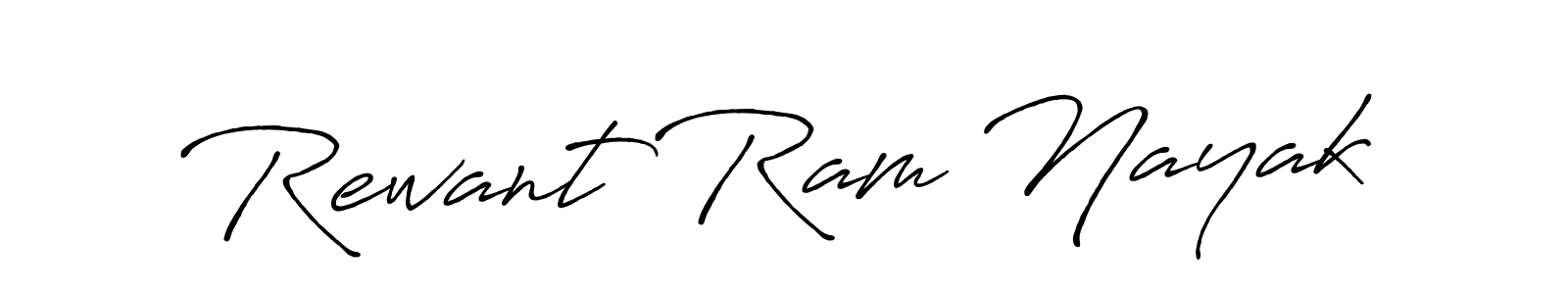 How to make Rewant Ram Nayak name signature. Use Antro_Vectra_Bolder style for creating short signs online. This is the latest handwritten sign. Rewant Ram Nayak signature style 7 images and pictures png