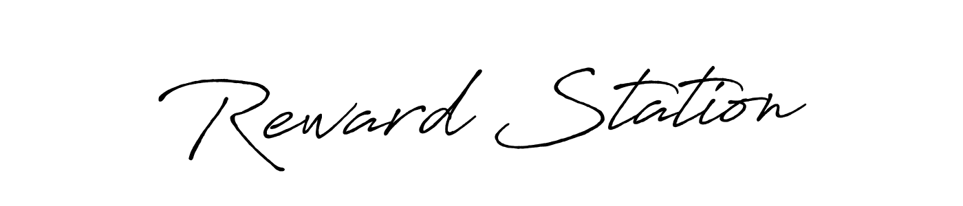 Create a beautiful signature design for name Reward Station. With this signature (Antro_Vectra_Bolder) fonts, you can make a handwritten signature for free. Reward Station signature style 7 images and pictures png