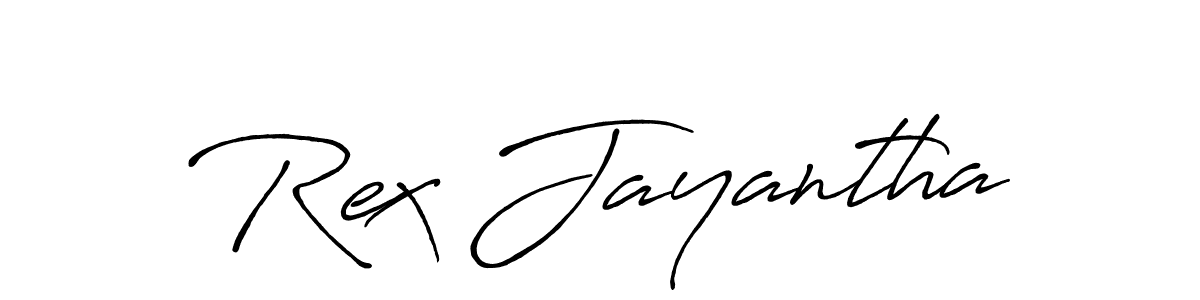 Rex Jayantha stylish signature style. Best Handwritten Sign (Antro_Vectra_Bolder) for my name. Handwritten Signature Collection Ideas for my name Rex Jayantha. Rex Jayantha signature style 7 images and pictures png