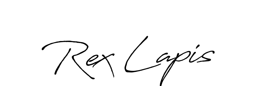 Rex Lapis stylish signature style. Best Handwritten Sign (Antro_Vectra_Bolder) for my name. Handwritten Signature Collection Ideas for my name Rex Lapis. Rex Lapis signature style 7 images and pictures png