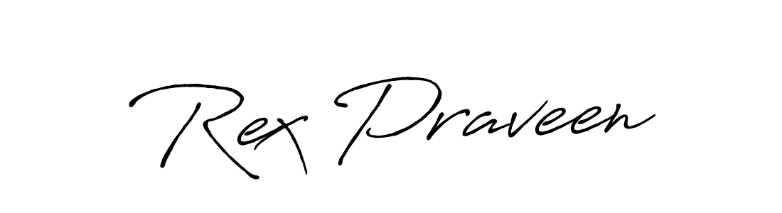 Design your own signature with our free online signature maker. With this signature software, you can create a handwritten (Antro_Vectra_Bolder) signature for name Rex Praveen. Rex Praveen signature style 7 images and pictures png
