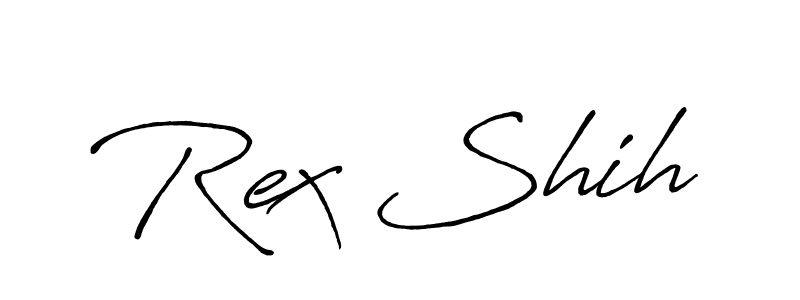 Use a signature maker to create a handwritten signature online. With this signature software, you can design (Antro_Vectra_Bolder) your own signature for name Rex Shih. Rex Shih signature style 7 images and pictures png