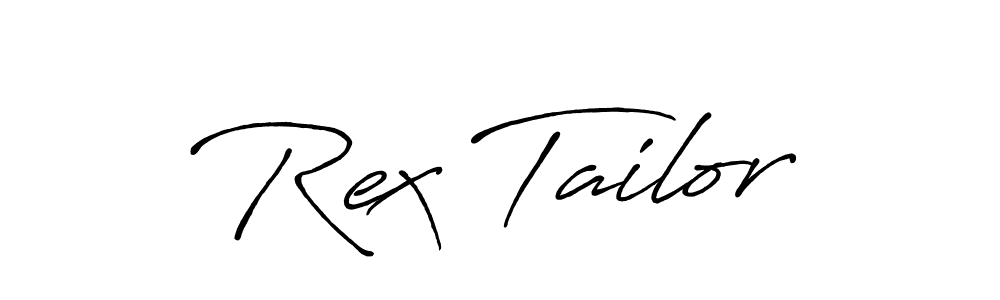 How to make Rex Tailor name signature. Use Antro_Vectra_Bolder style for creating short signs online. This is the latest handwritten sign. Rex Tailor signature style 7 images and pictures png