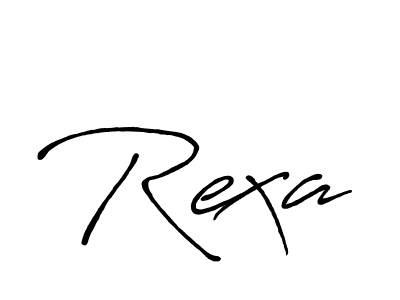 Similarly Antro_Vectra_Bolder is the best handwritten signature design. Signature creator online .You can use it as an online autograph creator for name Rexa. Rexa signature style 7 images and pictures png