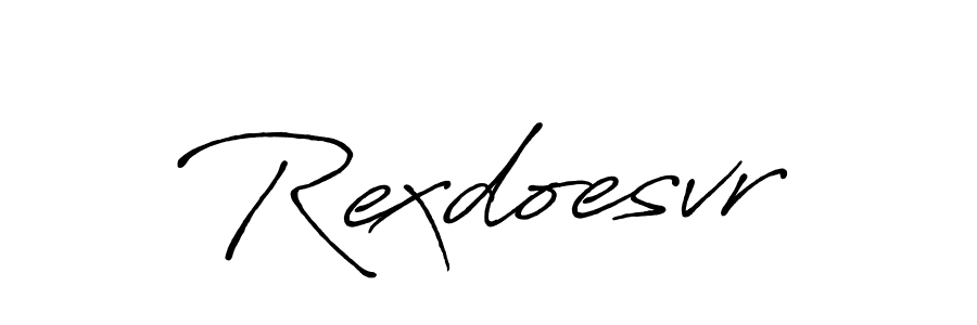 It looks lik you need a new signature style for name Rexdoesvr. Design unique handwritten (Antro_Vectra_Bolder) signature with our free signature maker in just a few clicks. Rexdoesvr signature style 7 images and pictures png