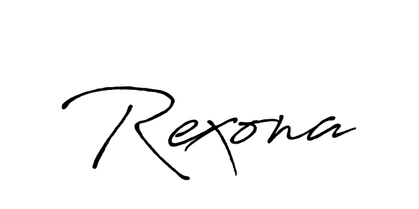Rexona stylish signature style. Best Handwritten Sign (Antro_Vectra_Bolder) for my name. Handwritten Signature Collection Ideas for my name Rexona. Rexona signature style 7 images and pictures png