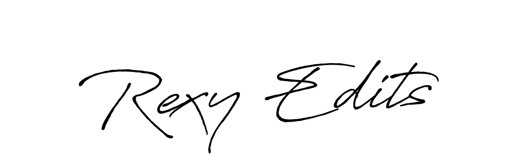 Once you've used our free online signature maker to create your best signature Antro_Vectra_Bolder style, it's time to enjoy all of the benefits that Rexy Edits name signing documents. Rexy Edits signature style 7 images and pictures png