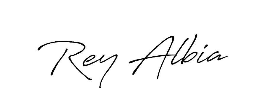 Use a signature maker to create a handwritten signature online. With this signature software, you can design (Antro_Vectra_Bolder) your own signature for name Rey Albia. Rey Albia signature style 7 images and pictures png